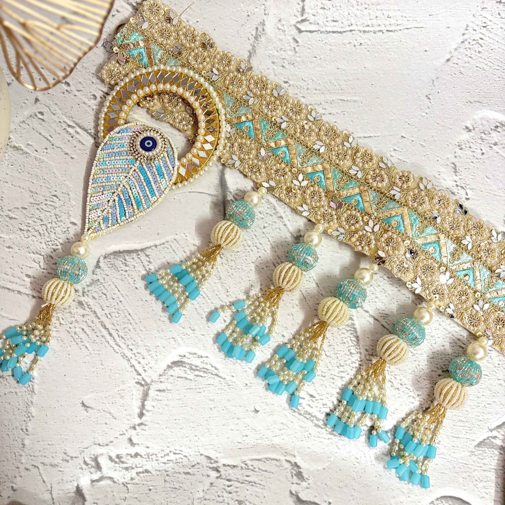 Neela Nazar | Blue & Gold Evil Eye Bandarwal
