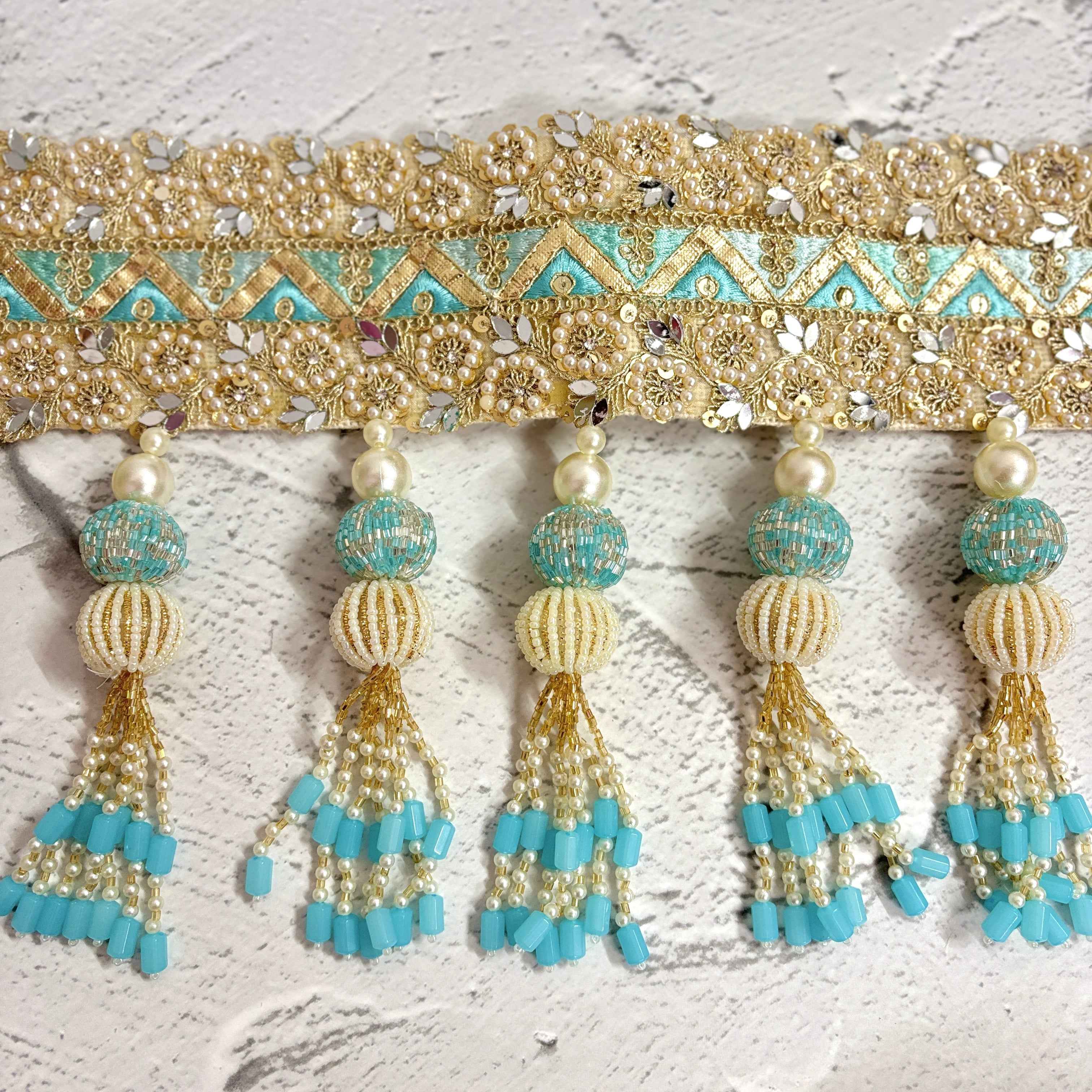 Neela Nazar | Blue & Gold Evil Eye Bandarwal