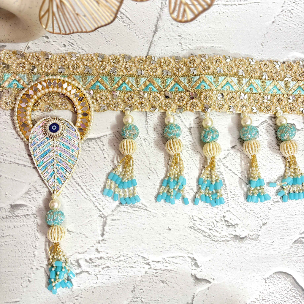 Neela Nazar | Blue & Gold Evil Eye Bandarwal