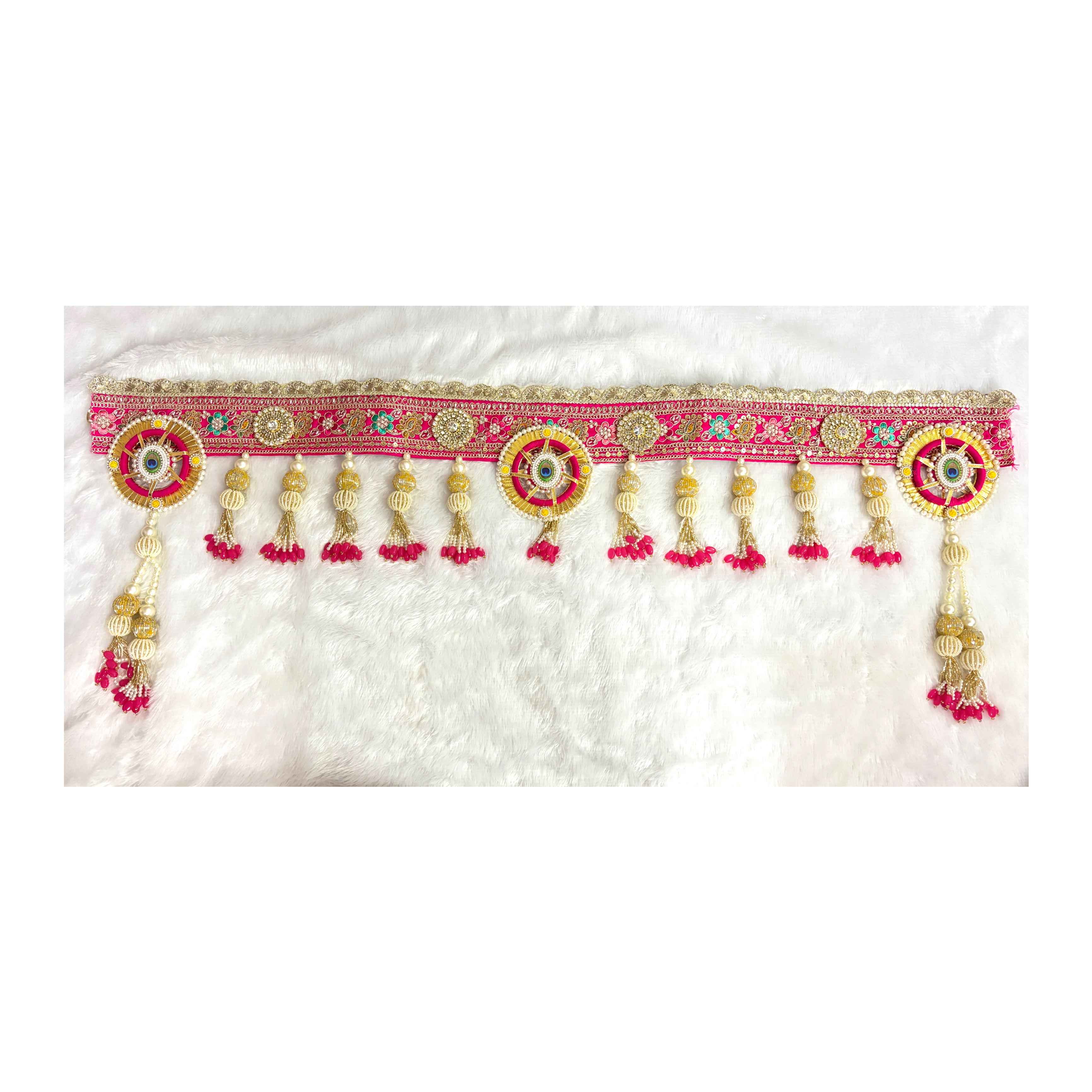 Peacock Dreams | Fuchsia Pink & Gold Designer Bandarwal