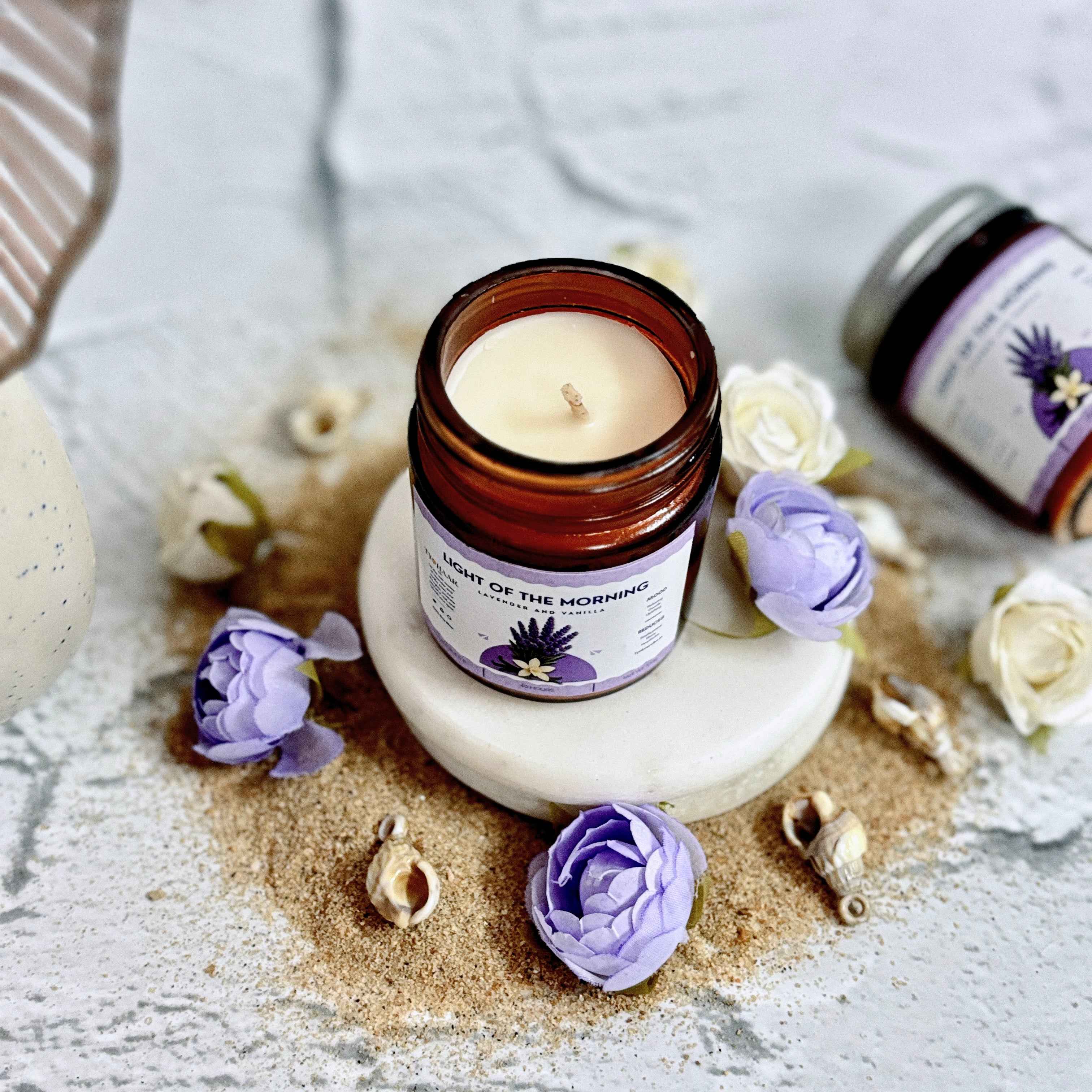 Light of the Morning | Lavender Vanilla Scented Candle Tyohaarvibe - TyohaarVibe