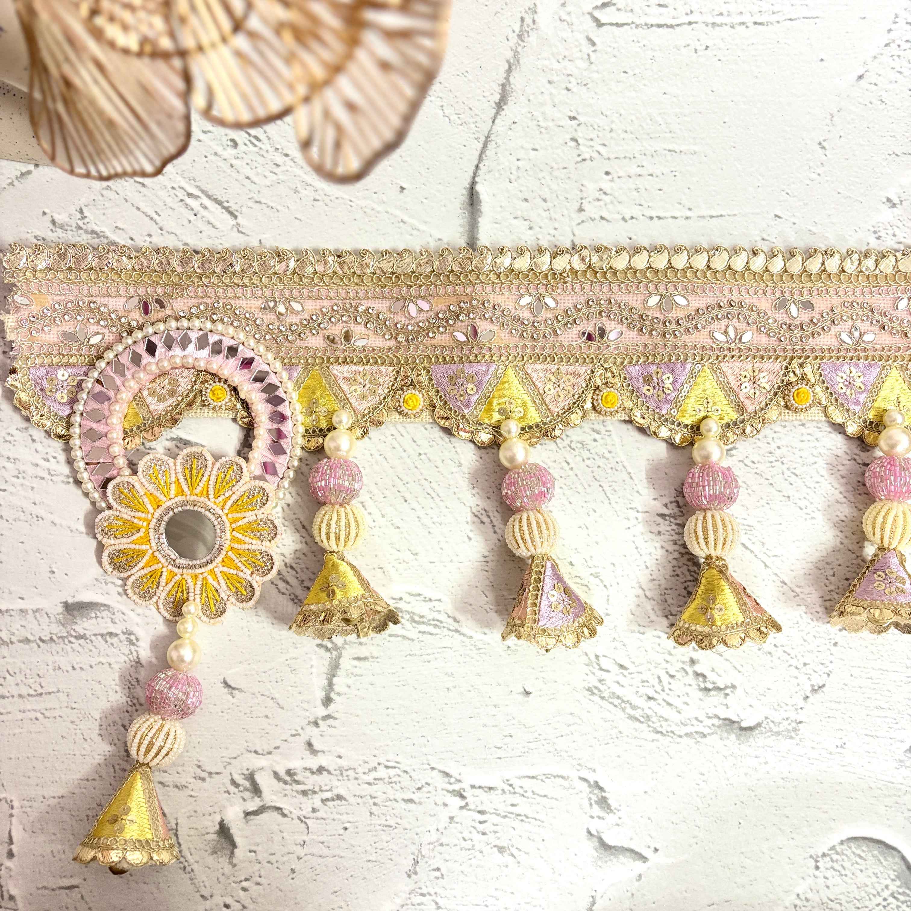 Morning Hues | Pastel Pink & Yellow Bandarwal for Doors