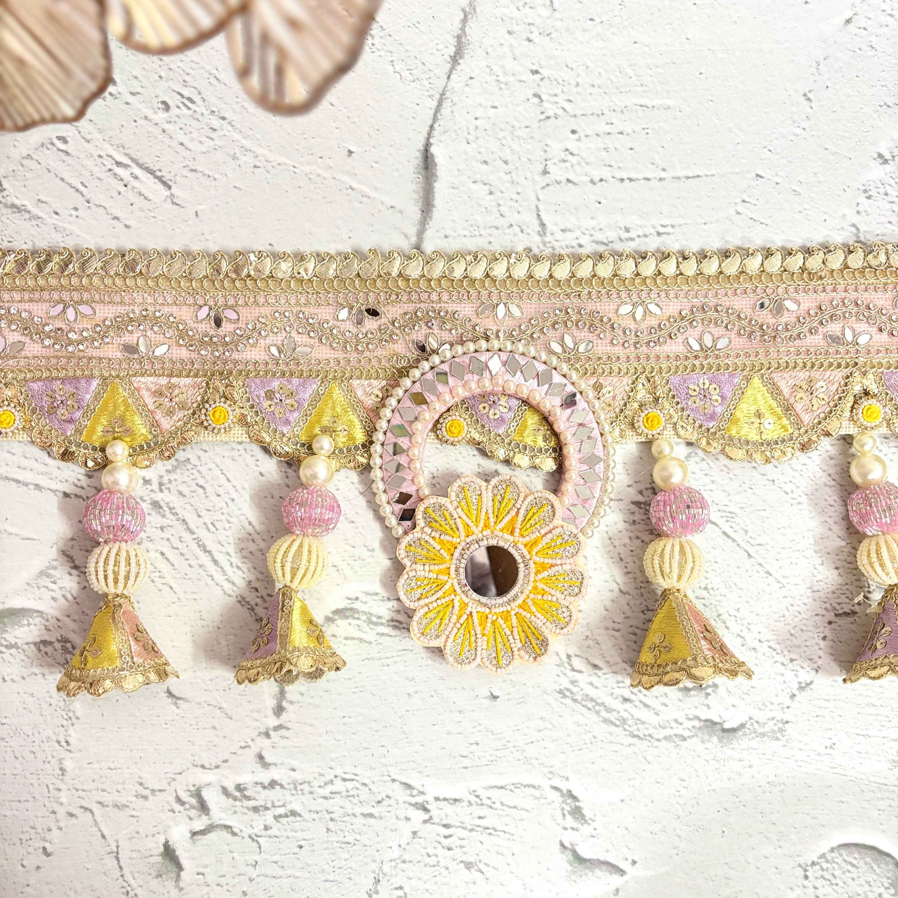 Morning Hues | Pastel Pink & Yellow Bandarwal for Doors