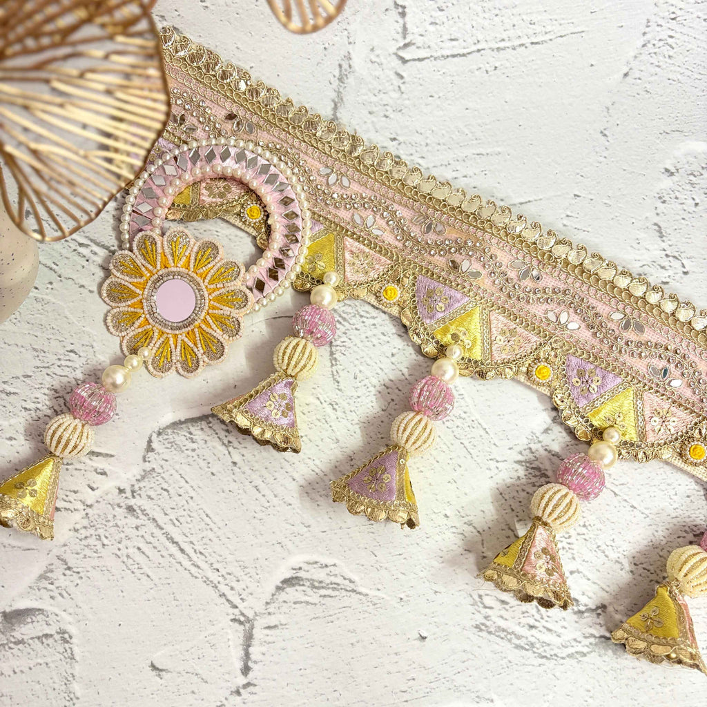 Morning Hues | Pastel Pink & Yellow Bandarwal for Doors