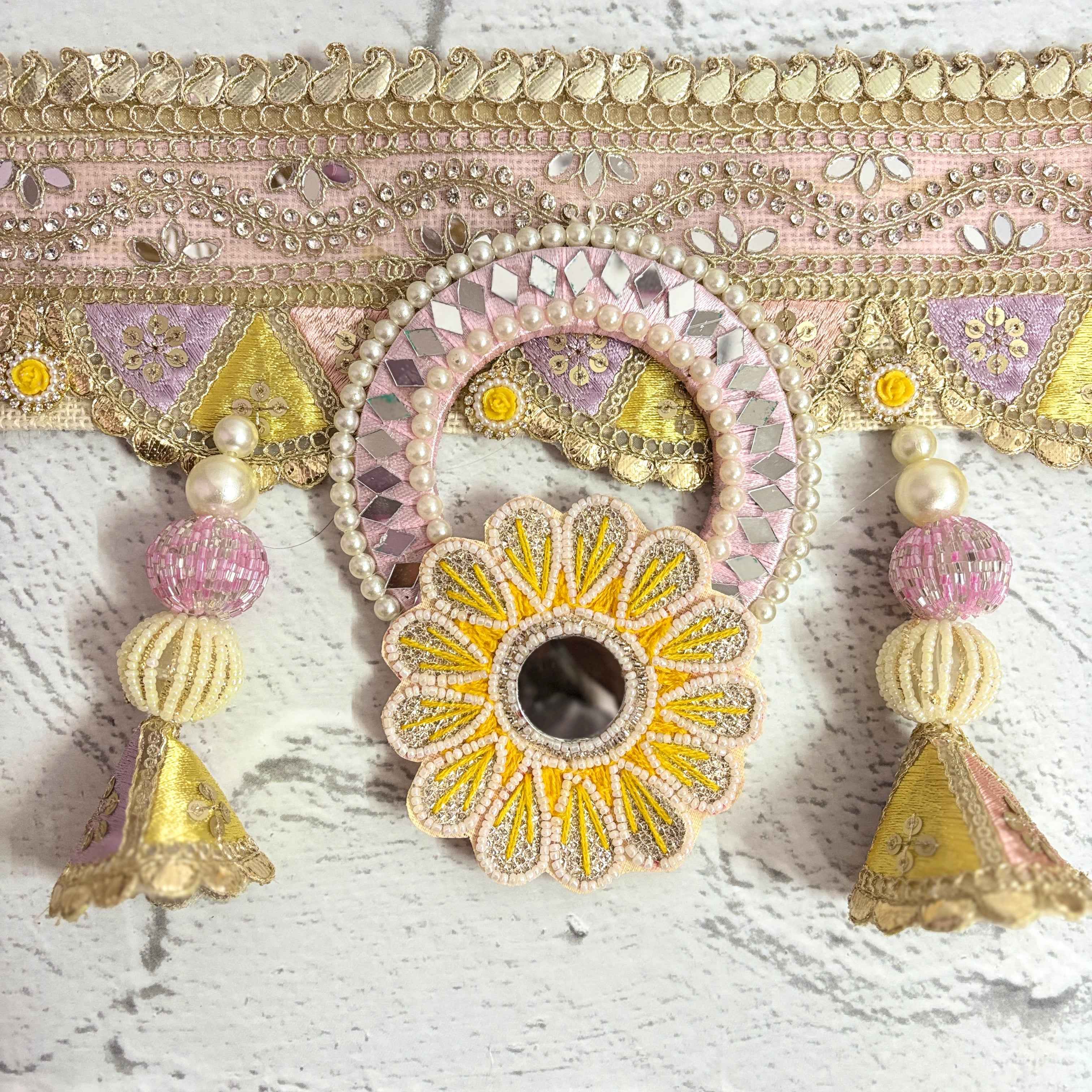 Morning Hues | Pastel Pink & Yellow Bandarwal for Doors
