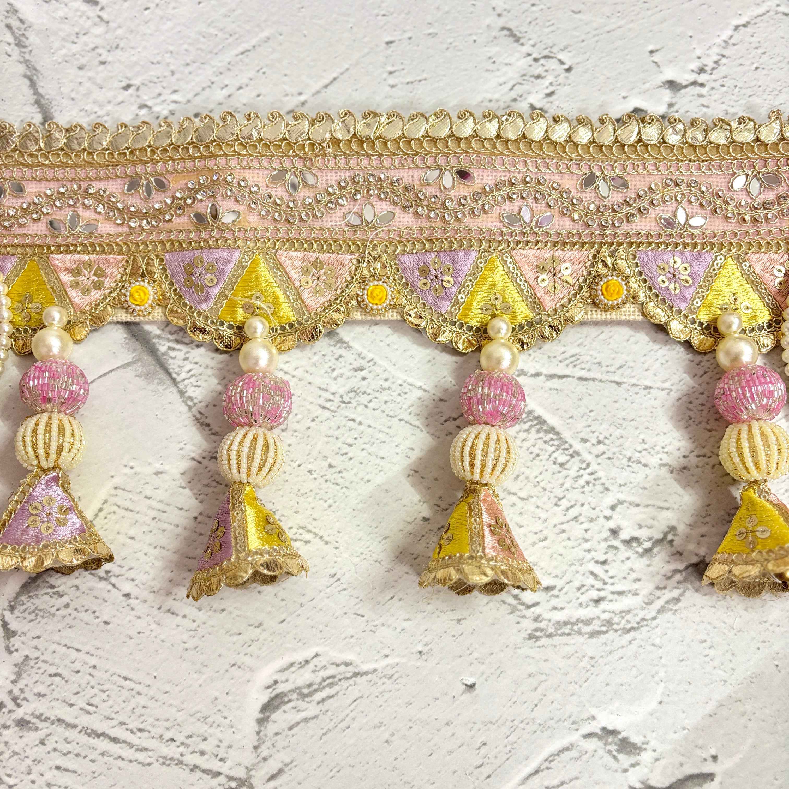 Morning Hues | Pastel Pink & Yellow Bandarwal for Doors