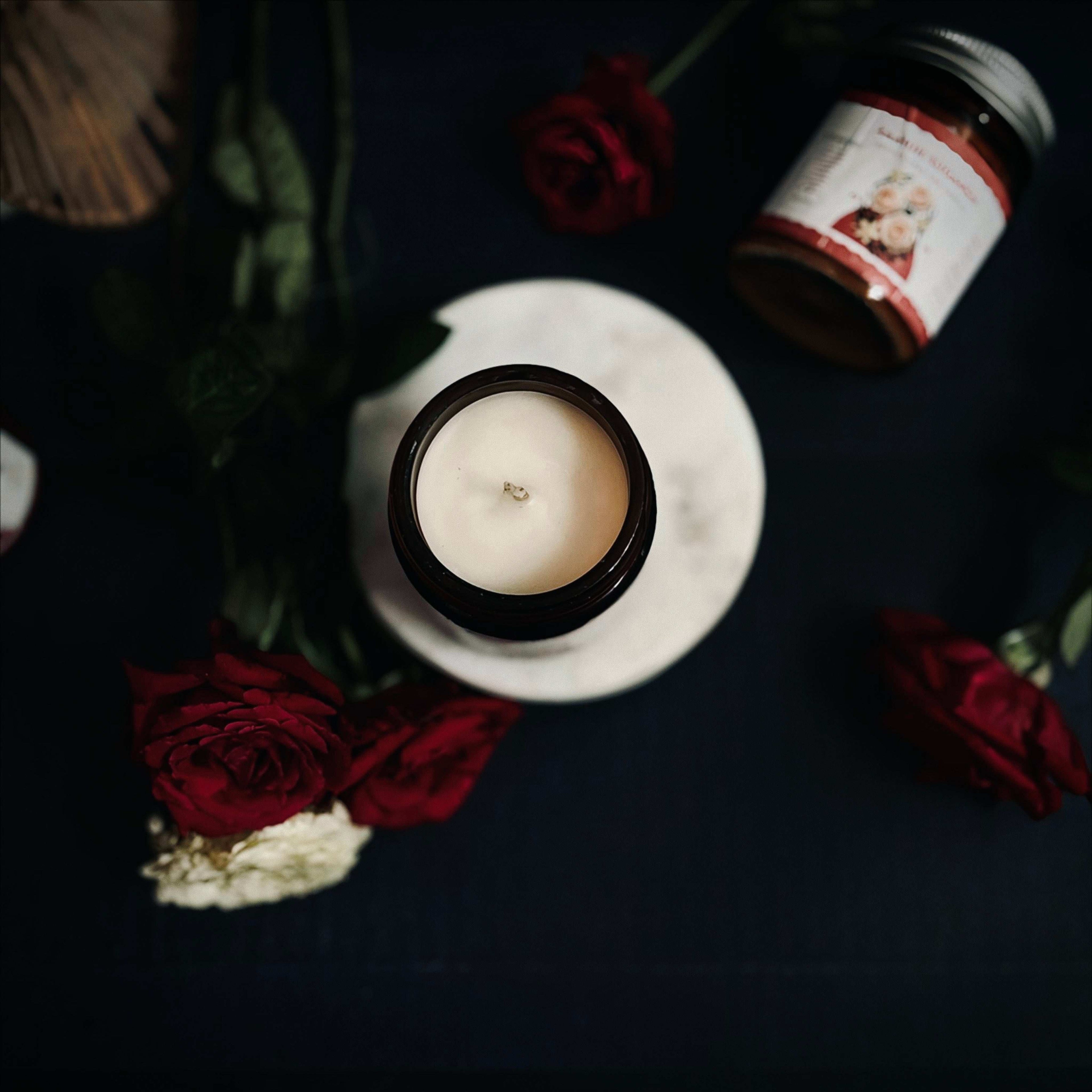 Saanj Sugandh Romantic Rose Vanilla Scented Candle TyohaarVibe - TyohaarVibe